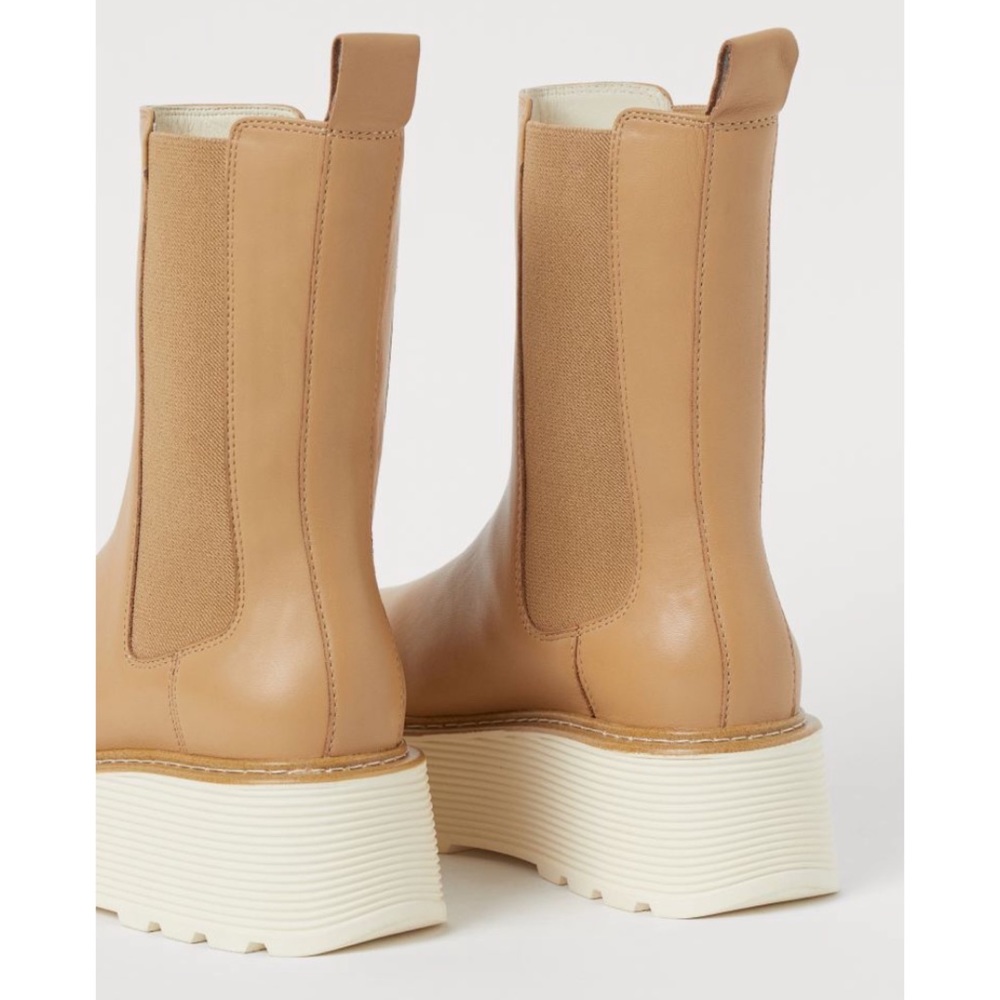 H&M Leather Platform Chelsea Boot - Picture 3 of 6